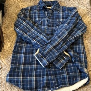 Soft lined flannel sweater